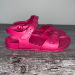 Kids Girls Birkenstock Rubber Sandal 2-straps Pink Size C13/31/200